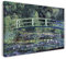 Printed Paintings Leinwand (60x40cm): Claude Monet - Seerosen und japanische Brücke