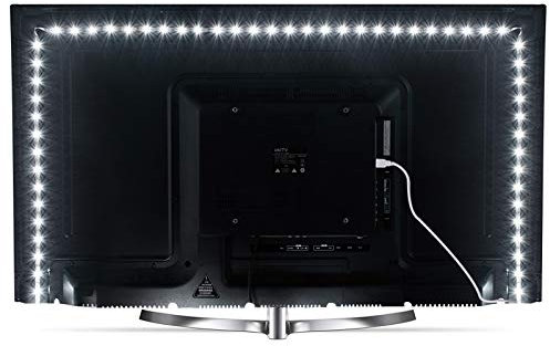 White Led Strip Lights, ViLSOM 3M/9.84Ft 6000K Daylight White 5V LED Tape Lights,SMD 2835 LEDs USB Powered TV Led Backlight for 46-65 inch TV