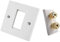K M Electronics® Speaker 2 Post Single 4MM Banana Wall Plate Socket Easy FIT Screw TERMINALS