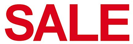 GreenIT 100cm Sale Schriftzug Aufkleber Tattoo Deko Folie für Tür Schaufenster Fenster Scheibe (rot)