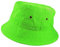 Gelante Einfarbiger Fischerhut aus 100 % Baumwolle, für Damen und Herren, verstaubar, Reise, Sommer, Strandhut, neon green, L/XL