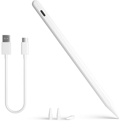 Stylet pour Apple iPad Air 2024 11/13 M2, iPad Pro 13/12,9/11, iPad Air 6/5/4/3e génération, iPad Air, iPad 10/9/8/7/6e, Compatible (2018-2024) avec rejet de Paume
