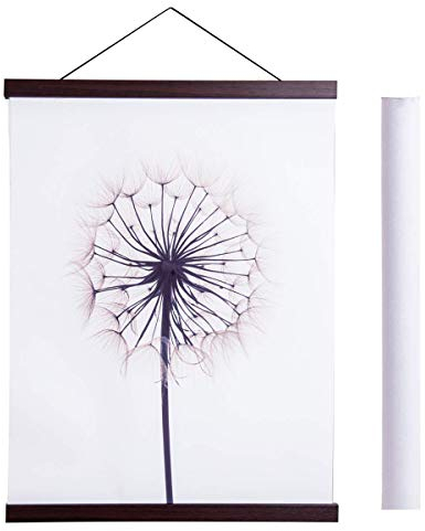 Sanauto Benjia Barre magnétique en bois pour accrocher des affiches et images 35 x 50, 35 x 45 cm, 35 cm, Noyer