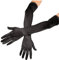 Voarge Damen 1920er Jahre Handschuhe lang Satin Ellenbogen Handschuhe Lange Handschuhe Classic Satin Ellenbogen Länge 22 Zoll Erwachsene, Schwarz, Einheitsgröße