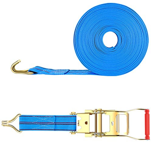 XiaoLong Sangle a Cliquet Sangles D'arrimage avec Crochet Tendeur Sangle à Griffe Sangle Demenagement pour Moto Barre de Toit Porte Velo Transport Bagages Meubles(Size:0.38 * 15m)