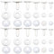 TOAOB 60 Sätze Puppen Gelenke Teddygelenke Weiß Kunststoff Puppengelenke Tiergelenke 15 mm bis 40 mm Gelenkscheiben DIY Puppe Herstellung Zubehör für Marionette Häkeltiere Bastelbedarf