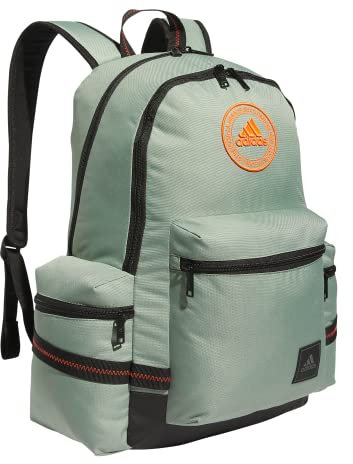 adidas City Icon Backpack, Silver Green/Impact Orange, One Size