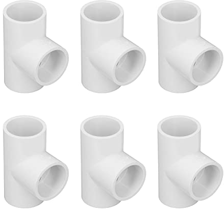 Wakects 12 Pieces 3-Way tee Connector 20mm 25mm 32mm PVC Pipe Connector Pipe Fitting for Plumbing Water Distribution(20mm)
