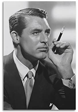 NOGRAX Schauspieler Cary Grant Star Poster für Schlafzimmer, Ästhetik, Bilddruck, Leinwand, Malerei, 20 x 30 cm, ungerahmt