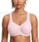 SYROKAN Damen Sport BH Starker Halt- Bügel Push Up Ringerrücken Gepolstert Fitness BH Rhodonit Rosa 80C