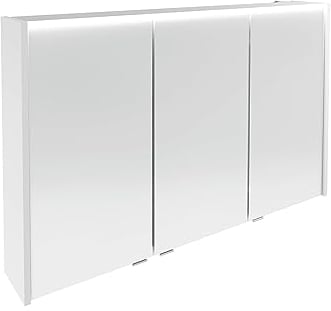 Verona LED-Spiegelschrank – Hängend, Vormontiert, Made in Germany – Badspiegel in Weiß-Hochglanz – 110 x 68,3 x 16,5 cm – Elegant und Praktisch