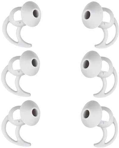 SNHTLS Silicone Earbud Tips Replacement Earbud Tips Compatible with Bose QuietComfort I and Sport Earbuds 3 Pairs Silver(L)