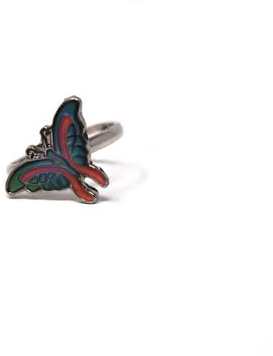 Cornelissen Ring für Kinder - Stimmungsring Schmetterling Motiv 3 1,5 cm Ø