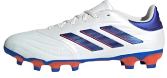 adidas Unisex COPA Pure II League Football Boots Multi Ground Fußballschuhe, Cloud White/Lucid Blue/Solar Red, 46 EU