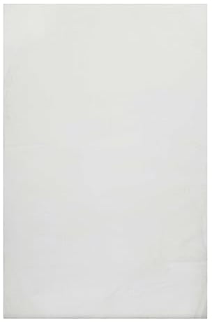 Homie Living Weicher Hochflor Teppich Schlichtes, modernes Design hochwertig getuftet für Wohnzimmer, Schlafzimmer und mehr - Vita (70 x 140 cm, beige weiß)