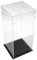 Schaukasten Vitrine Acryl Vitrine mit schwarzem Boden, Sammelvitrine, Acrylbox für Wohnzimmer, Schlafzimmer und Büro (15 x 15 x 30 cm)