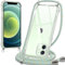 Oelrstfe handyband Hülle mit Band für iPhone 12 Mini, Handyband zum Umhängen Handy Umhängeband Transparent TPU Stoßfest Silikon Handyhülle mit Kette für iPhone 12 Mini, Grün