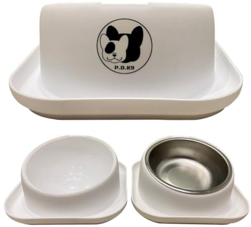 Dog Bowl, Tilted, Non-slip, Non-spill, Splash Proof, For Cat, Puppy, Small Dog