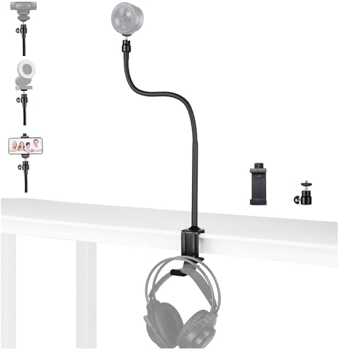 AceTaken Kiyo Pro Webcam-Ständer, 61 cm, verstellbare Webcam-Klemmhalterung, kompatibel mit Razer Kiyo, Kiyo Pro, Kiyo X Webcams – 1/4-Zoll-20 Schnittstelle (max. Belastung 0,5 kg)