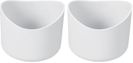 sourcing map 2pcs 6cm Protective Silicone Boot Sleeve for 12-24 oz, Water Bottle Bottom Silicone Anti-Slip Sleeve Cover, Irregular Shape Cup Accessories, White