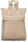 Miss Lulu Damen Rucksack Modisch Reiserucksack Leicht PU Schultertasche Frauen Wasserdicht Freizeit Daypack mit Boho-Chic Trägern (Khaki)