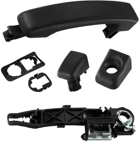 GIONAR Left Side Sliding Exterior Door Handle Holder for Renault Master MK3/for Opel Movano MK2/for Nissan NV400, 806069981R 906123257R 8200766888 806067794R 806073022R(Black)