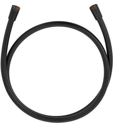 KLUDI-X3 Universal Duschschlauch 1,60 m aus reinigungsfreundlichem Kunststoff, flexibler Brauseschlauch mit doppeltem Verdrehschutz, knickfest, Standard Anschluss, Brauseschlauch Schwarz Matt