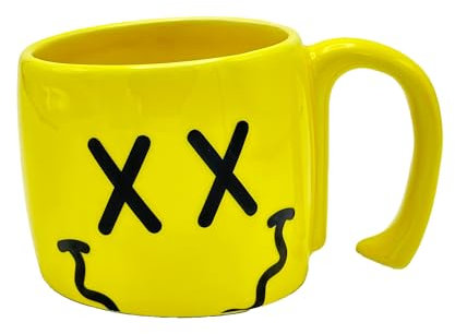Island Dogs 16 oz Sinking Smiley Face Coffee Mug – Funny Novelty Mug, Unique Gag Gift for Coffee Lovers, Fun Kitchen Accessory
