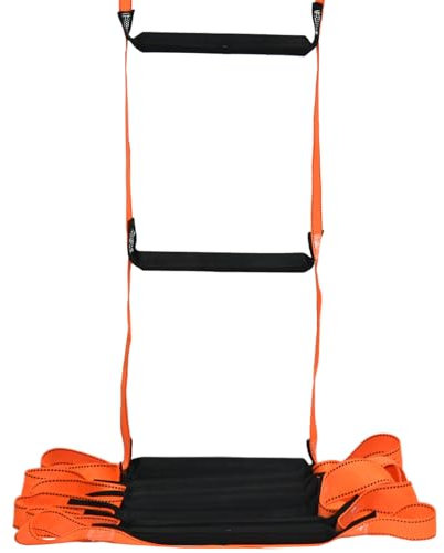 49.2 Feet Fire Escape Ladder Emergency Fire Ladder for 2-3 Story Homes Reusable Portable Safety Ladder for Windows, Balconies and Sailboats, Kayaks and More