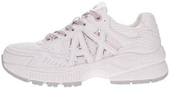Armani Exchange Damen Speed Low Cut, Mesh Detail, Big Side LogoSneaker