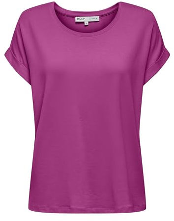 ONLY Onlmoster S/S O-Neck Noos Jrs Top con Scollo Rotondo Normale e Maniche Corte, Orchidea Viola, L Donna
