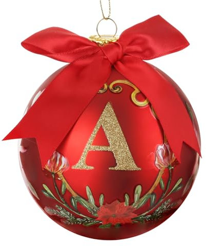 Weihnachtskugel Buchstabe A 10cm Royal Garden