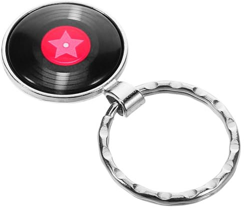 VALICLUD Portachiavi in vinile Con Ciondolo Accessorio Portachiavi in stile Retrò Ispirato Alla Musica Maschile