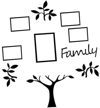 UKCOCO 1set Family Tree Wall Sticker Photo Frame Removable Acrylic Wall Decal for Living Room Bedroom and Home Office Decor Creative Background