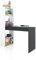 duehome | Escritorio Juvenil con Estanteria Reversible, Mesa de Ordenador, Modelo Cosmic, Acabado en Blanco Artik y Gris Antracita, Medidas: 120 cm (Largo) x 53 cm (Ancho) x 144 cm (Alto)