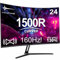 Minifire 24 Inch Gaming Monitor, 160Hz, Curved Gaming Monitor, 1500R, 1Ms, sRGB130%, FHD 1080P Computer Screen, VESA Compatible, Eye Care Adaptive Sync HDMI＆DP Prots （MFG24C1L ）