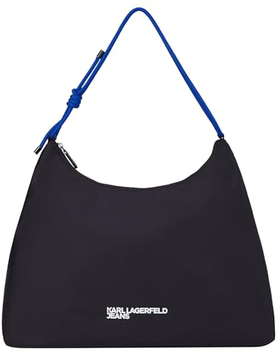 Karl Lagerfeld Jeans Damen Cord Nylon Large Shoulder Bag Black One size
