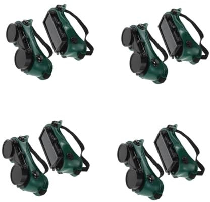 VILLCASE 4sets Welding with Soft Frame Industrial Protective Goggles for Welding Cutting and Grinding Comfortable Eye Protection for Welders and DIY Enthusiasts 2pcs*4