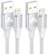 Cavo iPhone, 2m+1m/ 2 Pezzi Ricarica Filo Caricatore iPhone Carica Rapida Certificato MFi Lungo Cavo Lightning USB Caricabatterie Cavetto per iPhone 11 12 13 14 Pro Max Plus Mini XS XR X 8 7 6 SE iPad