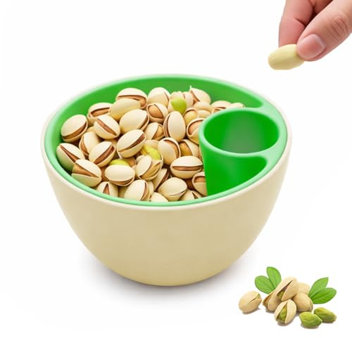 Orablooiva Juego De Pistacheras De Dos Compartimentos Con Soporte De Bandejas Contenedor Para Semillas De Girasol Placa Para Aperitivos Recipiente Para Cáscaras De Pistac