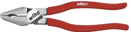 Wiha Kraftkombizange Classic mit DynamicJoint® (einzigartige Gelenkkonstruktion für bessere Kraftübertragung) und OptiGrip (optimaler Halt durch 3-Punkt-Auflage und neu geformte Greifflächen) mit extra langer Schneide (26712) 200 mm