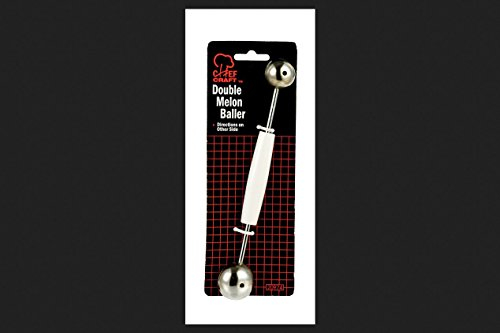 Chef Craft Double Melon Baller White Plastic Handle Bulk
