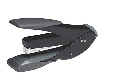 Rexel Easy Touch Heftgerät, schwarz/grau, 30 Blatt, Halbstreifen mit Flachheftung