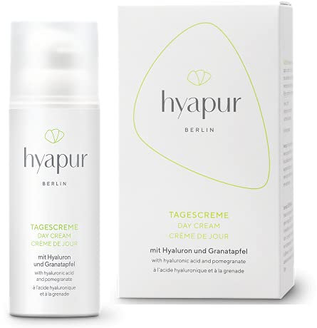 hyapur® - GREEN Tagescreme 50ml - Die natürliche Tagespflege mit Hyaluron und Aloe Vera zur Anti-Aging-Pflege mit Bio- Vegan- Natur- Kosmetik aus Berlin