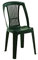 Stapelbarer Monoblock-Stuhl, ohne Armlehnen, Made in Italy, 46 x 53 x 86 cm, grüne Farbe