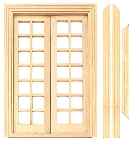MyTinyWorld Dolls House Miniature 14 Pane Double French Doors