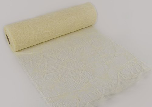 Sizoweb Tischläufer in Creme 30cm breit 20m auf der Rolle