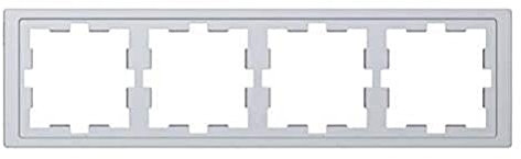 Schneider Electric Merten MEG40406536 DLife Rahmen, 4fach 4042811197889, Edelstahl