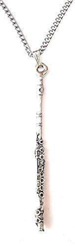 Flöte Anhänger handgefertigt in massivem Zinn in den UK + Gratis Geschenk-Box PN33 + 59 mm Button