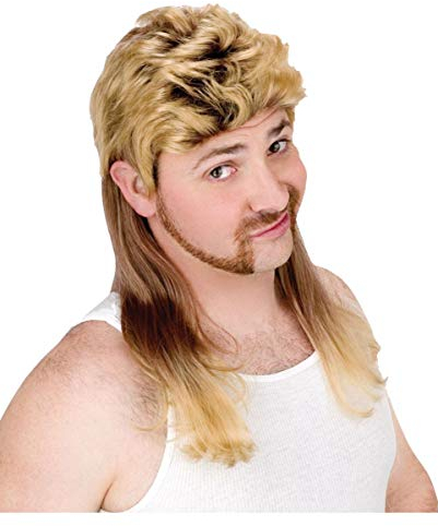 Horror-Shop Vokuhila Herren Perücke blond
